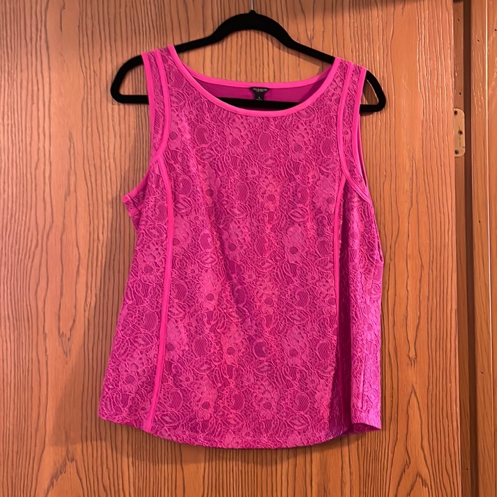Ann Taylor Pink lace top